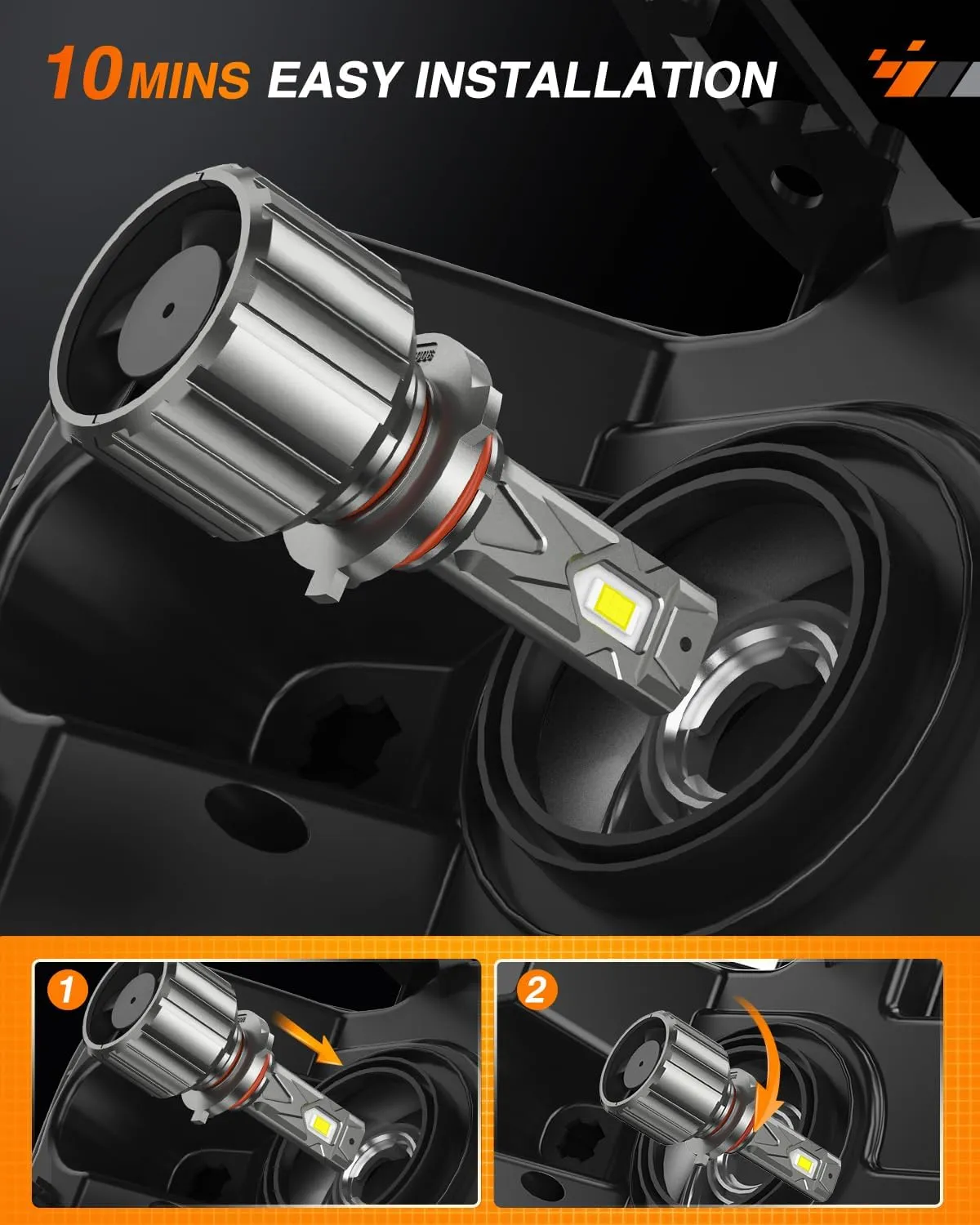 H11/H9/H8 9005/HB3 LED Headlight Bulbs FS1 Series | 4 BULBS