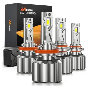 H11/H9/H8 9005/HB3 LED Headlight Bulbs FS1 Series | 4 BULBS