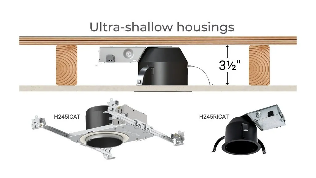 HALO H245ICAT 4" IC Airtight Ultra-Shallow New Construction LED Housing