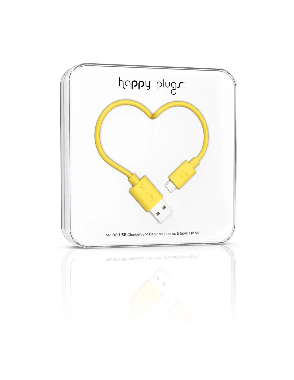 Happy Plugs Micro-USB Charge/Sync Cable - Yellow