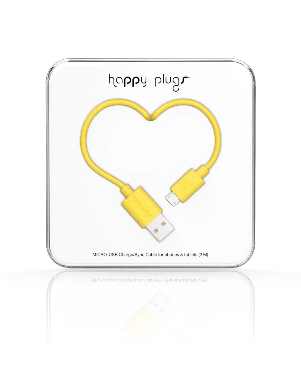 Happy Plugs Micro-USB Charge/Sync Cable - Yellow