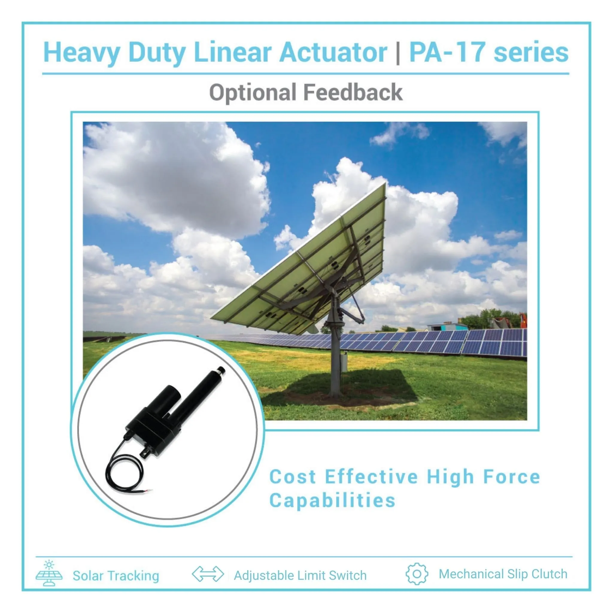 Heavy Duty Linear Actuator - Optional Feedback