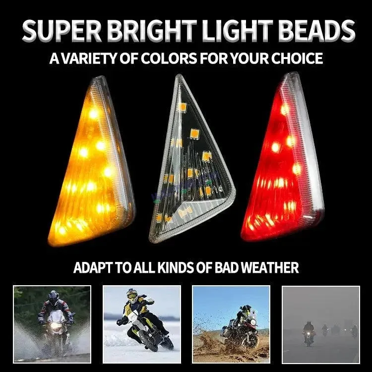 HJG R15 Indicator Waterproof Flexible Blinker Bright LED Indicators Universal For All Bike Models Motorcycle Turn Signal Lights HJG Indicator with DRL R15 Indicator