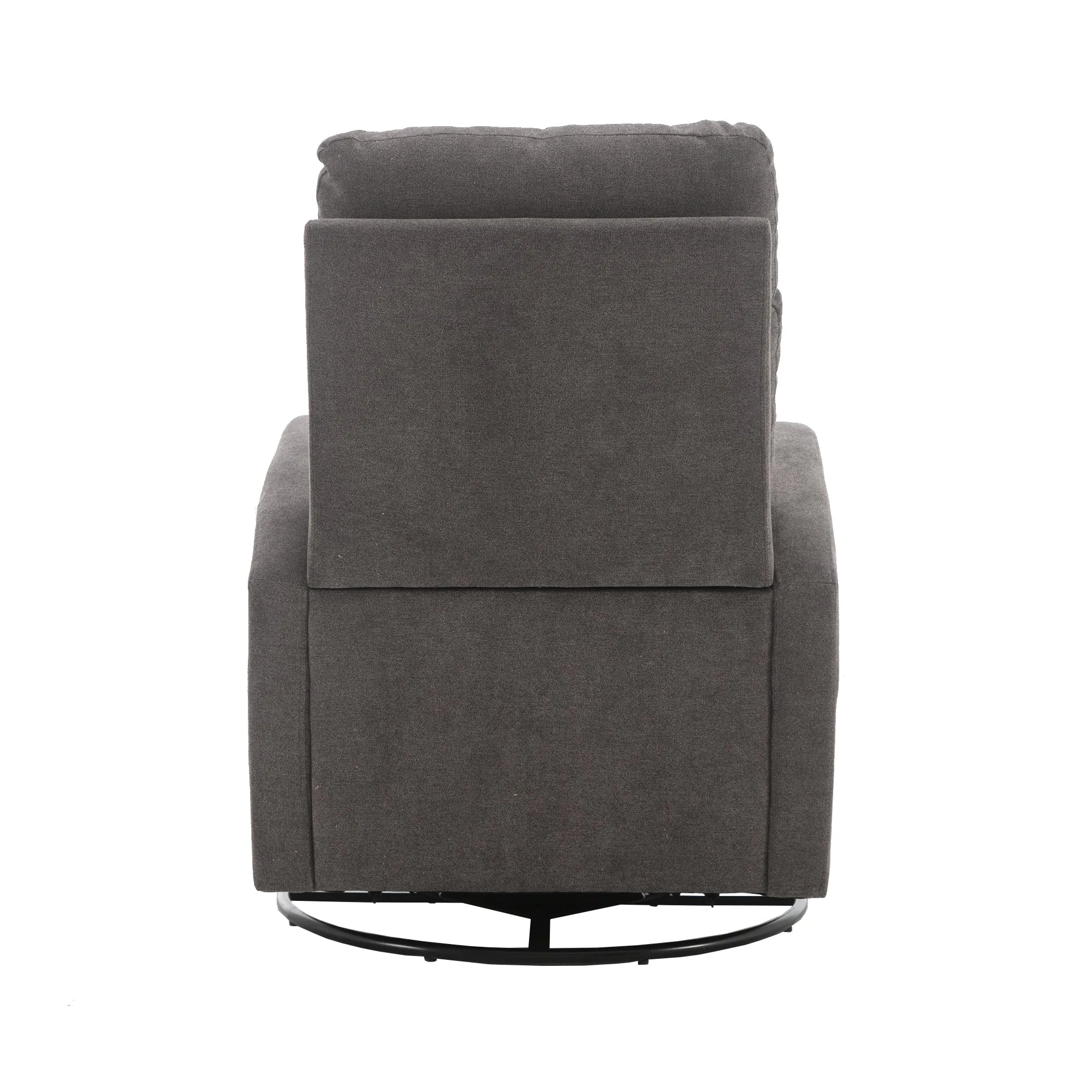 JiaDa Upholstered Swivel Glider.Rocking Chair for Nursery in Dark Grey.Modern Style One Left Bag