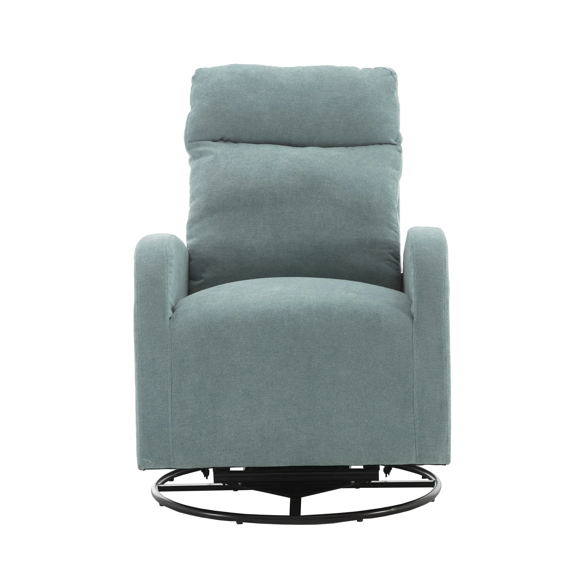 JiaDa Upholstered Swivel Glider.Rocking Chair for Nursery in Light Blue.Modern Style One Left Bag
