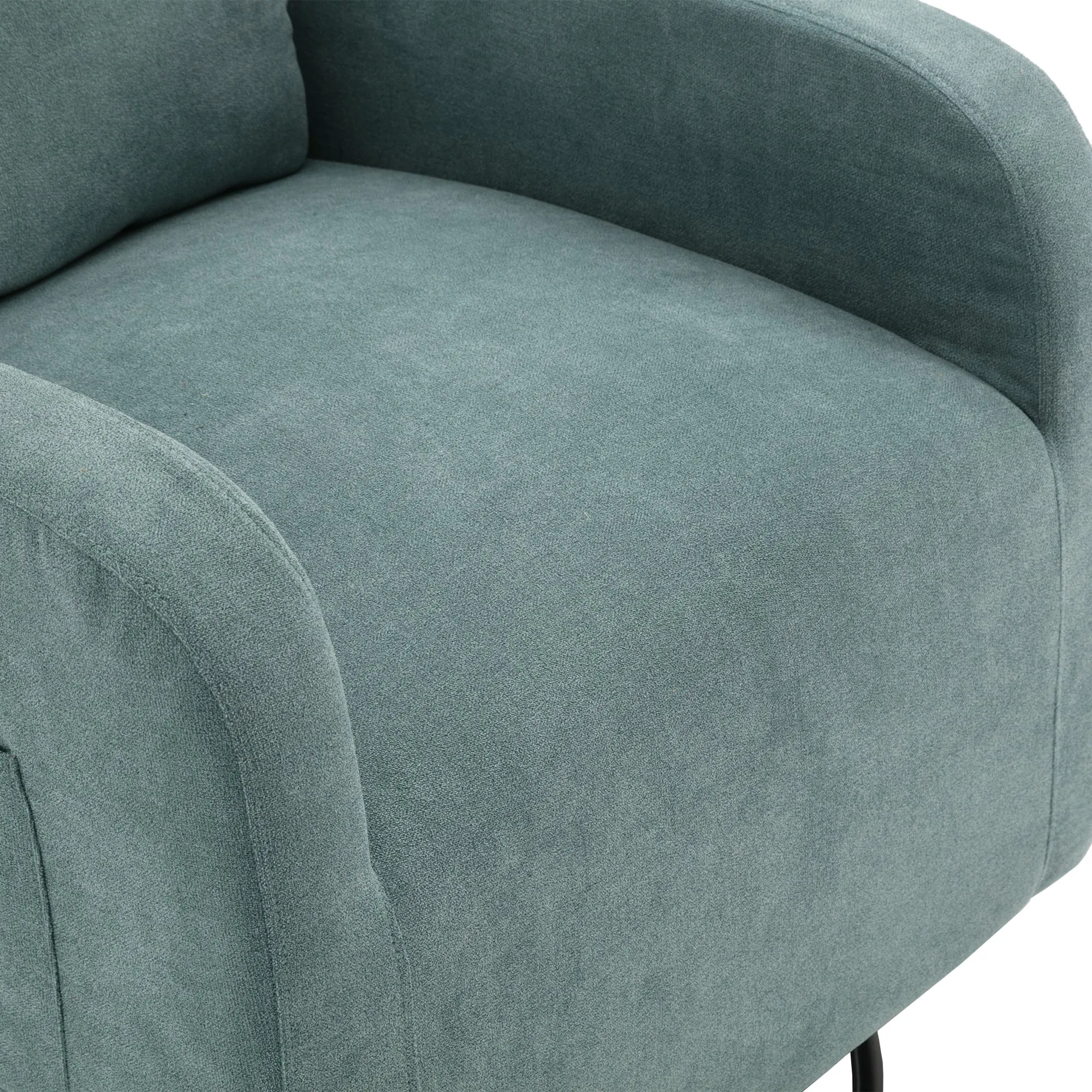 JiaDa Upholstered Swivel Glider.Rocking Chair for Nursery in Light Blue.Modern Style One Left Bag