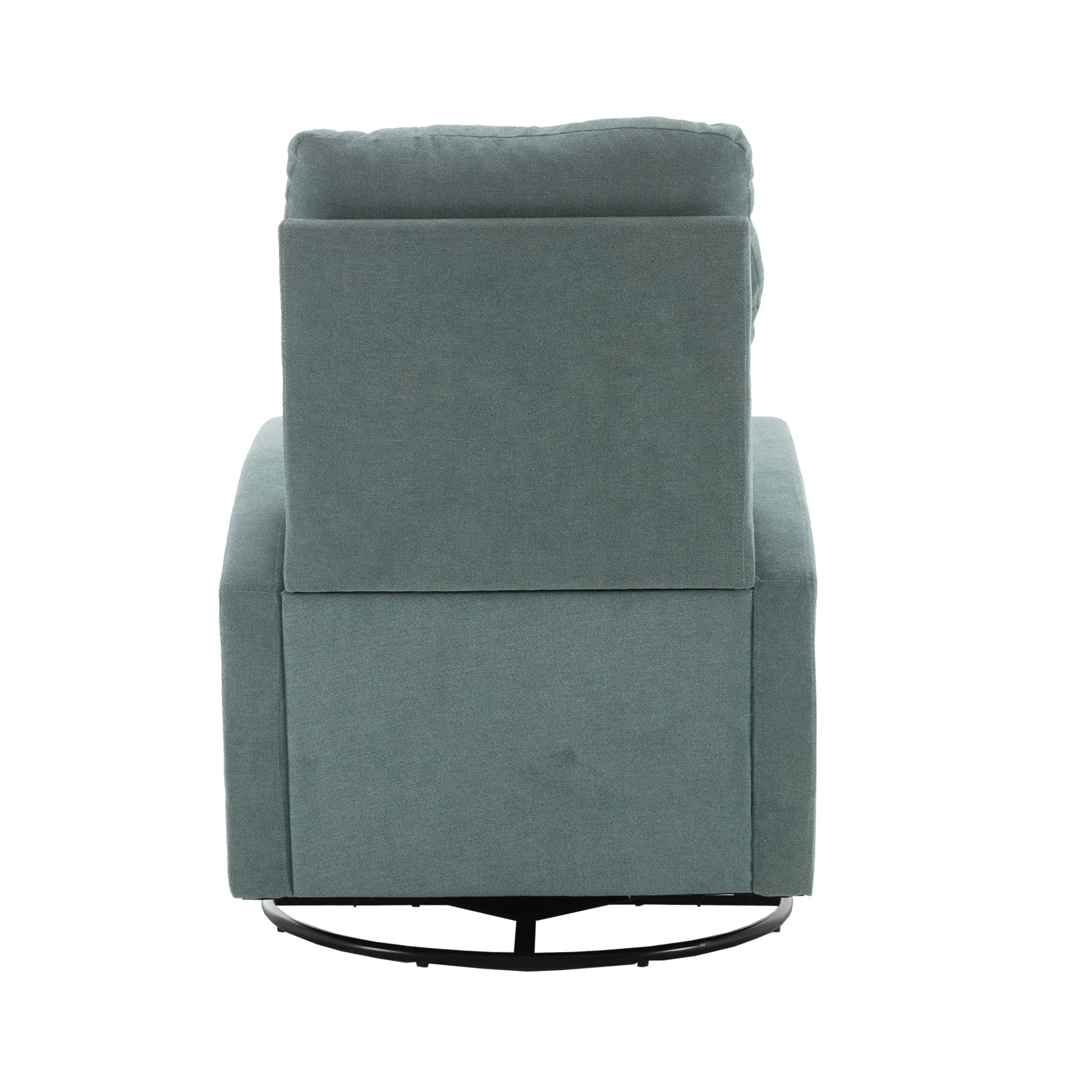 JiaDa Upholstered Swivel Glider.Rocking Chair for Nursery in Light Blue.Modern Style One Left Bag