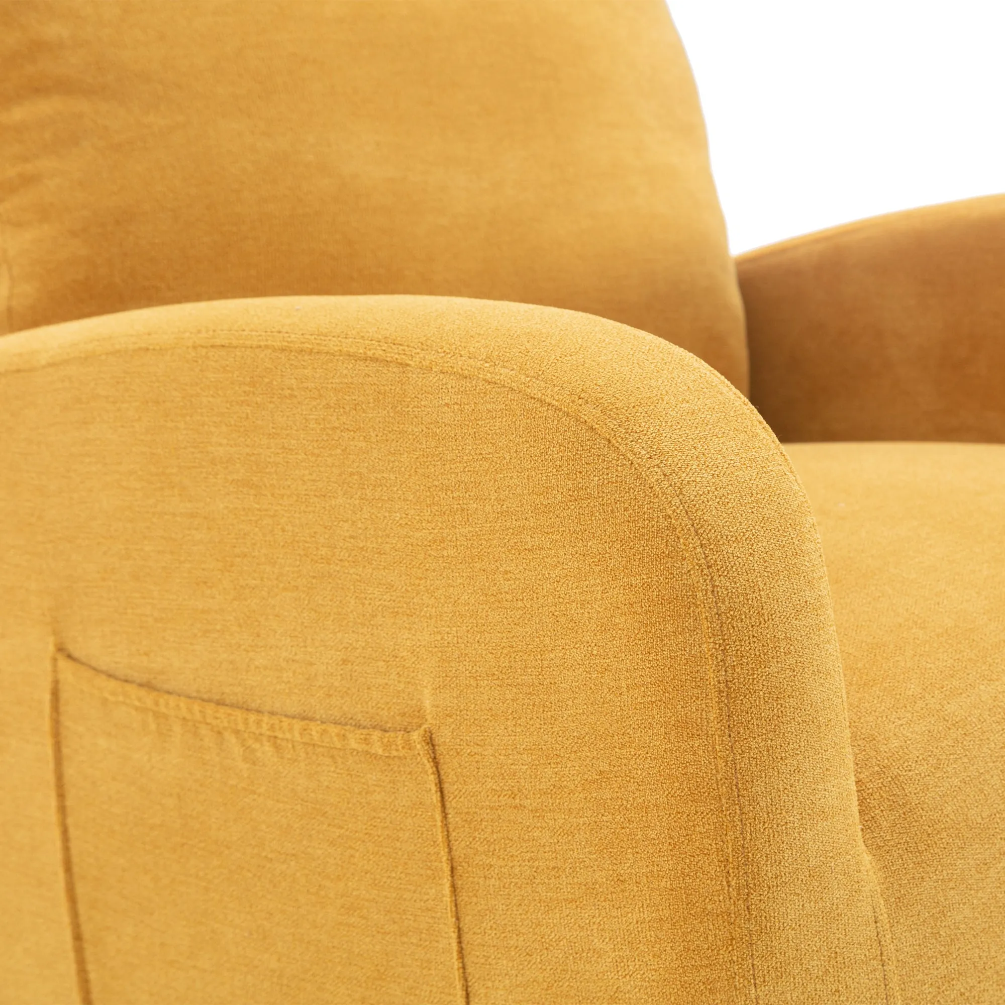 JiaDa Upholstered Swivel Glider.Rocking Chair for Nursery in Yellow.Modern Style One Left Bag