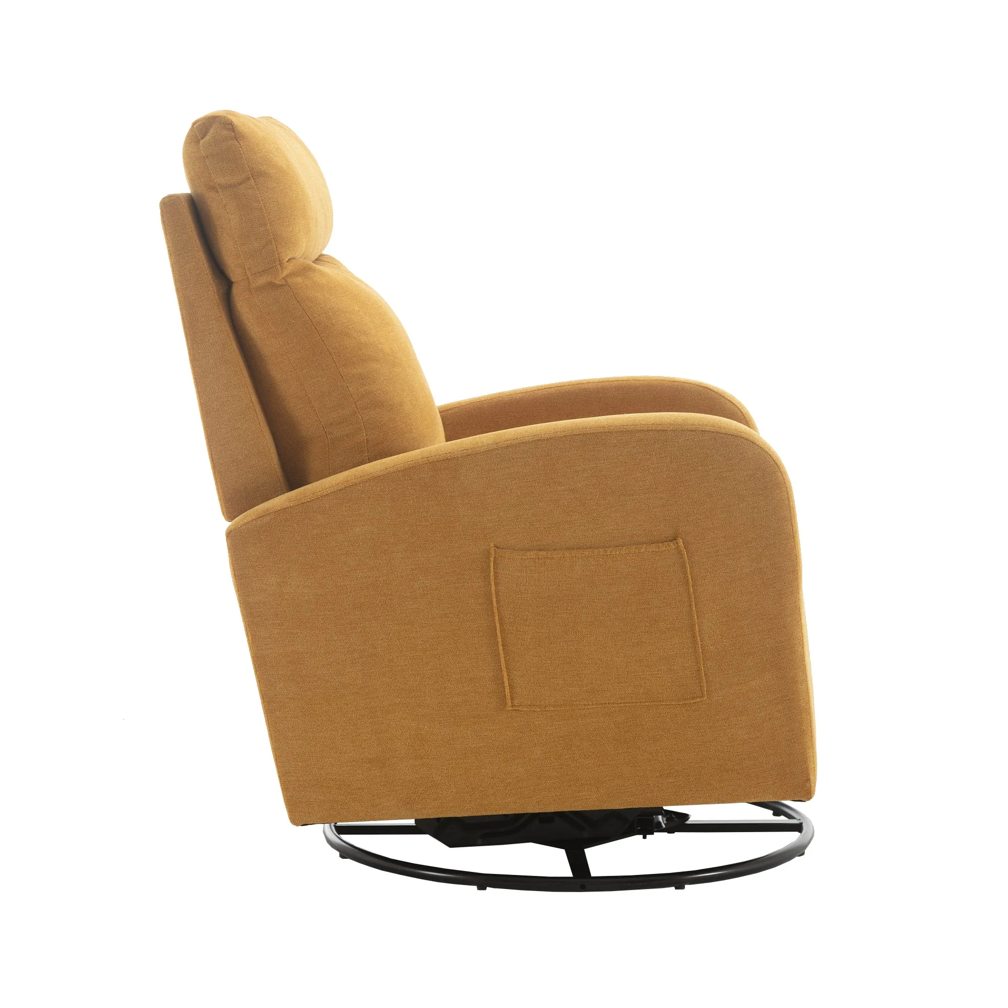 JiaDa Upholstered Swivel Glider.Rocking Chair for Nursery in Yellow.Modern Style One Left Bag