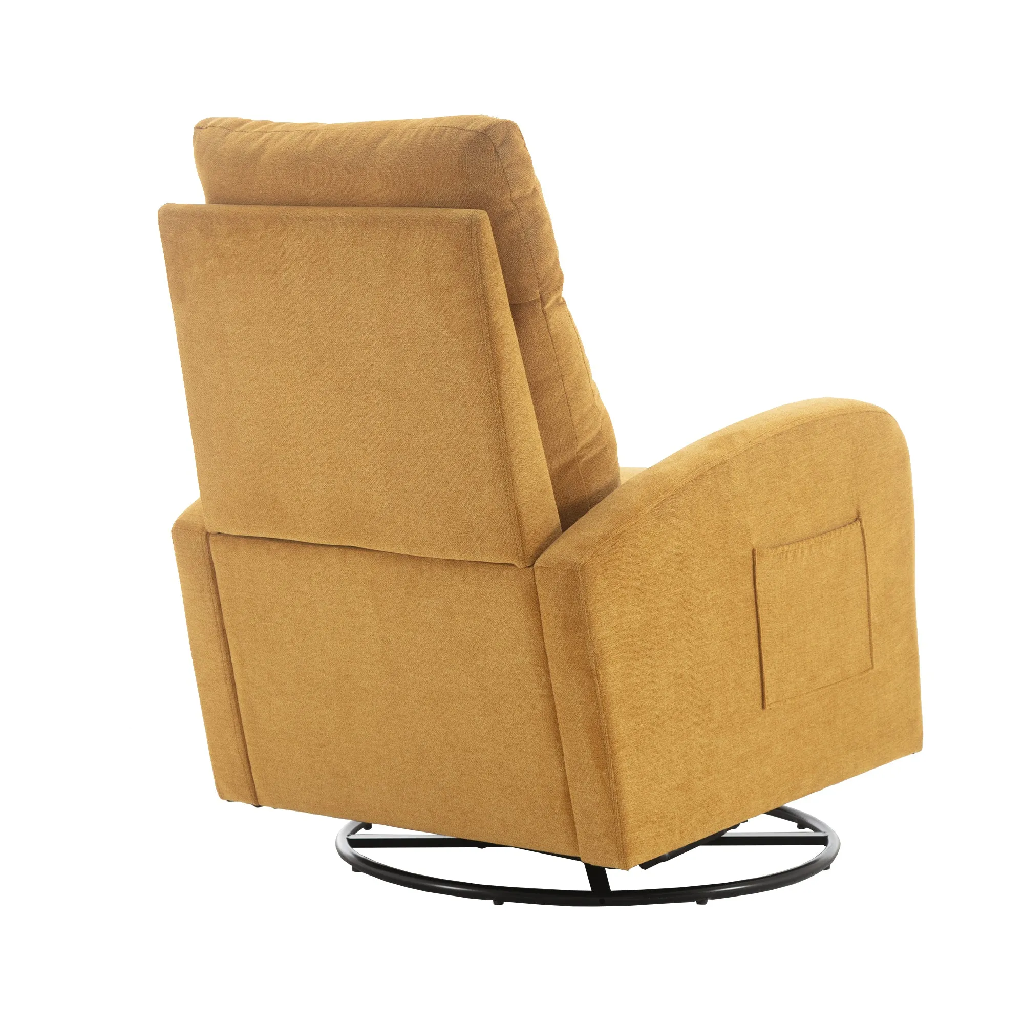 JiaDa Upholstered Swivel Glider.Rocking Chair for Nursery in Yellow.Modern Style One Left Bag