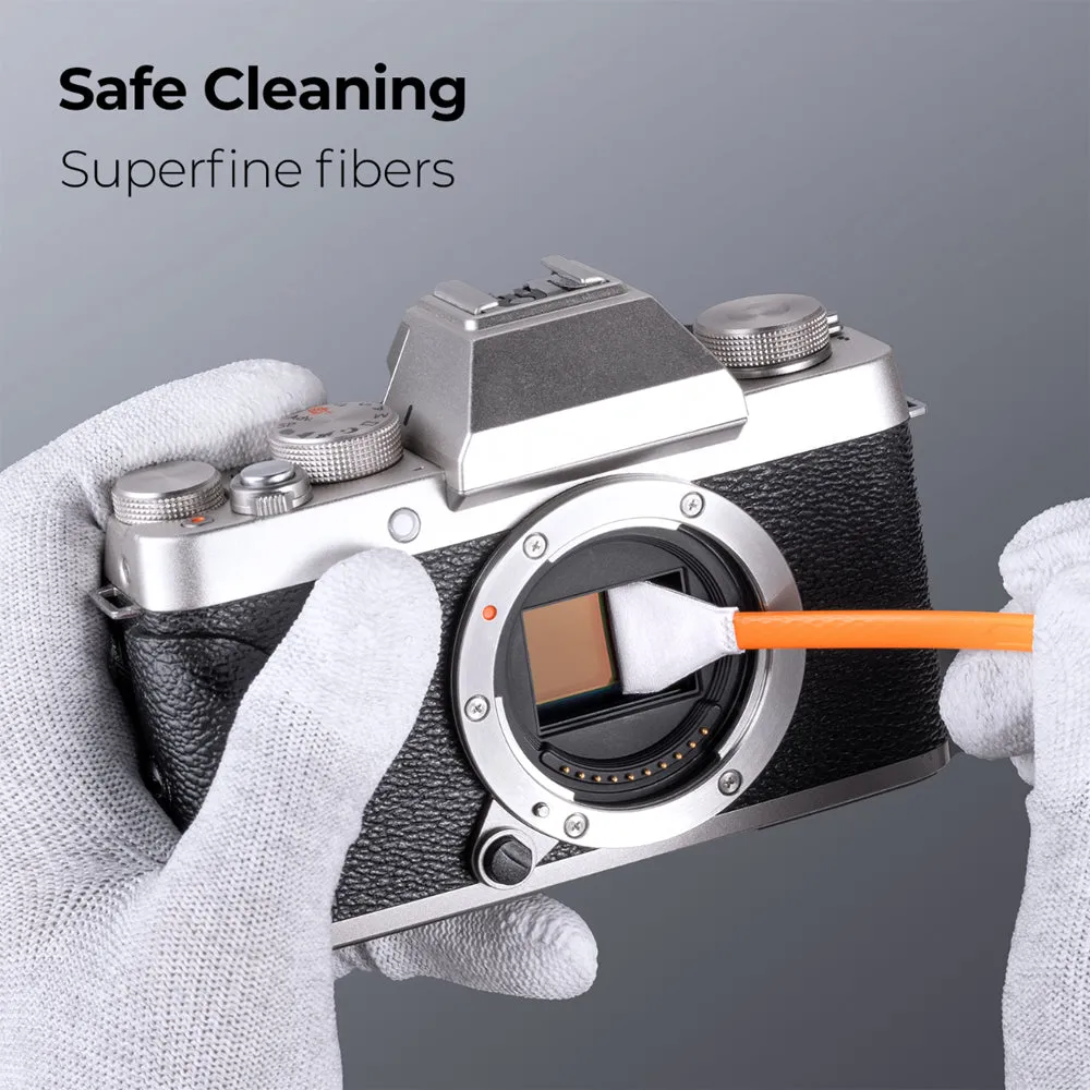 K&F Concept 16mm APS-C / 24mm Full Frame Sensor DSLR Camera Cleaning Swab Kit with Swab   Solution for Lens