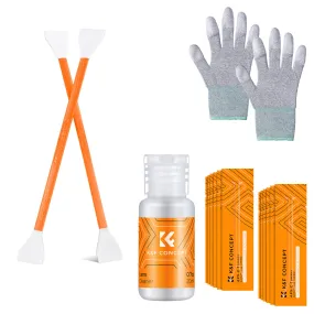 K&F Concept 16mm APS-C / 24mm Full Frame Sensor DSLR Camera Cleaning Swab Kit with Swab   Solution for Lens