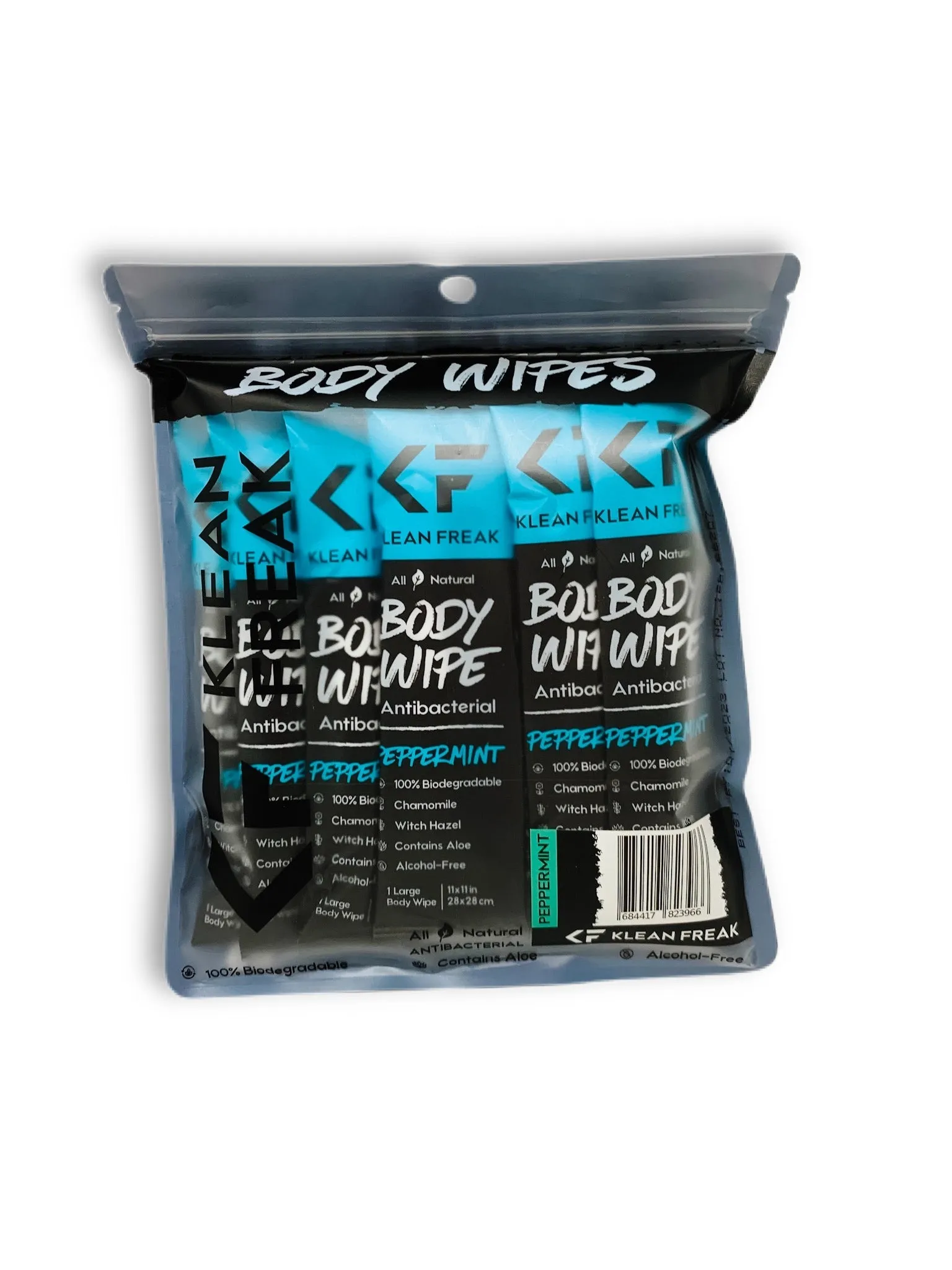 Klean Freak PEPPERMINT SCENTED BODY WIPE - 12 PACK