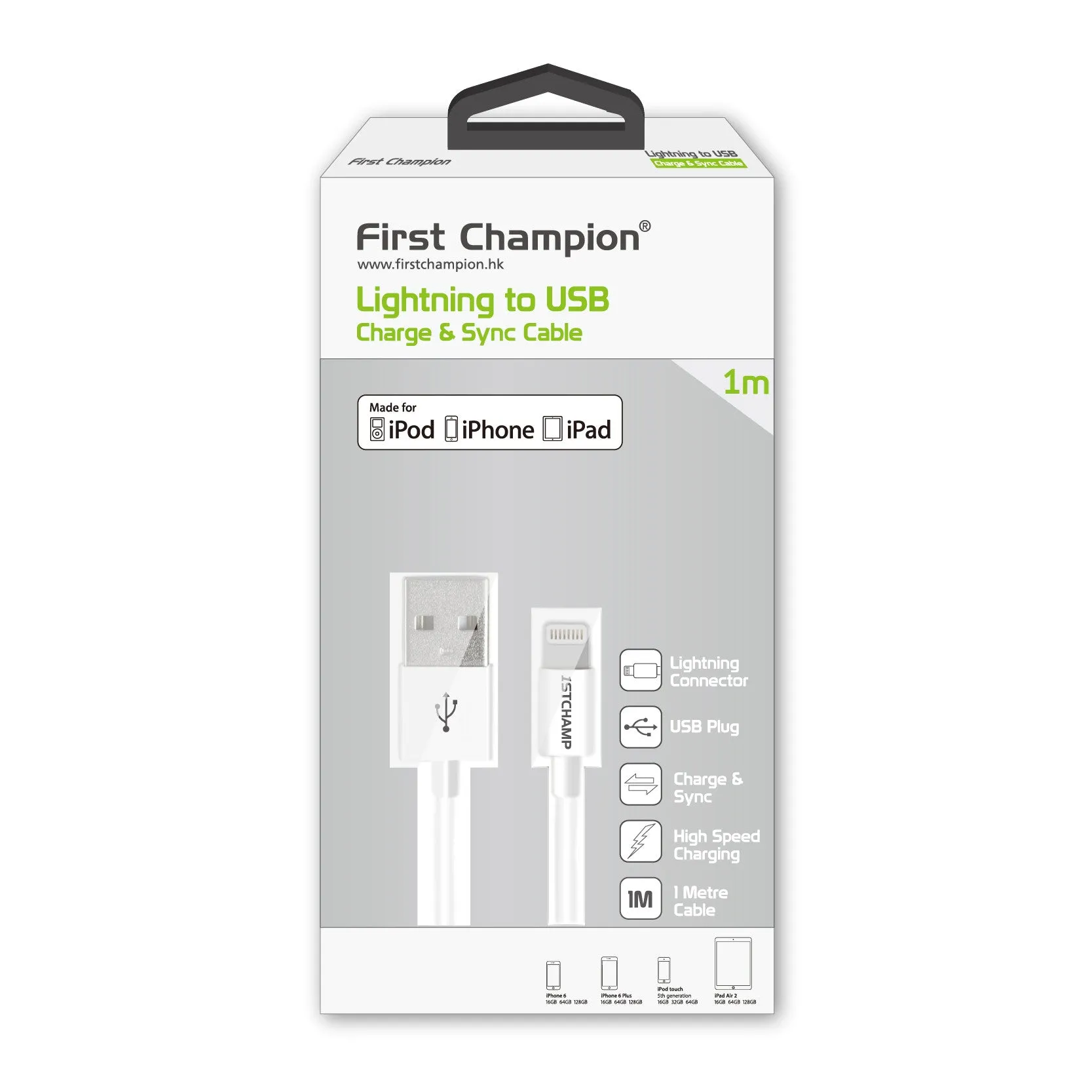MFi Lightning to USB Cables LT-A10 By First Champion