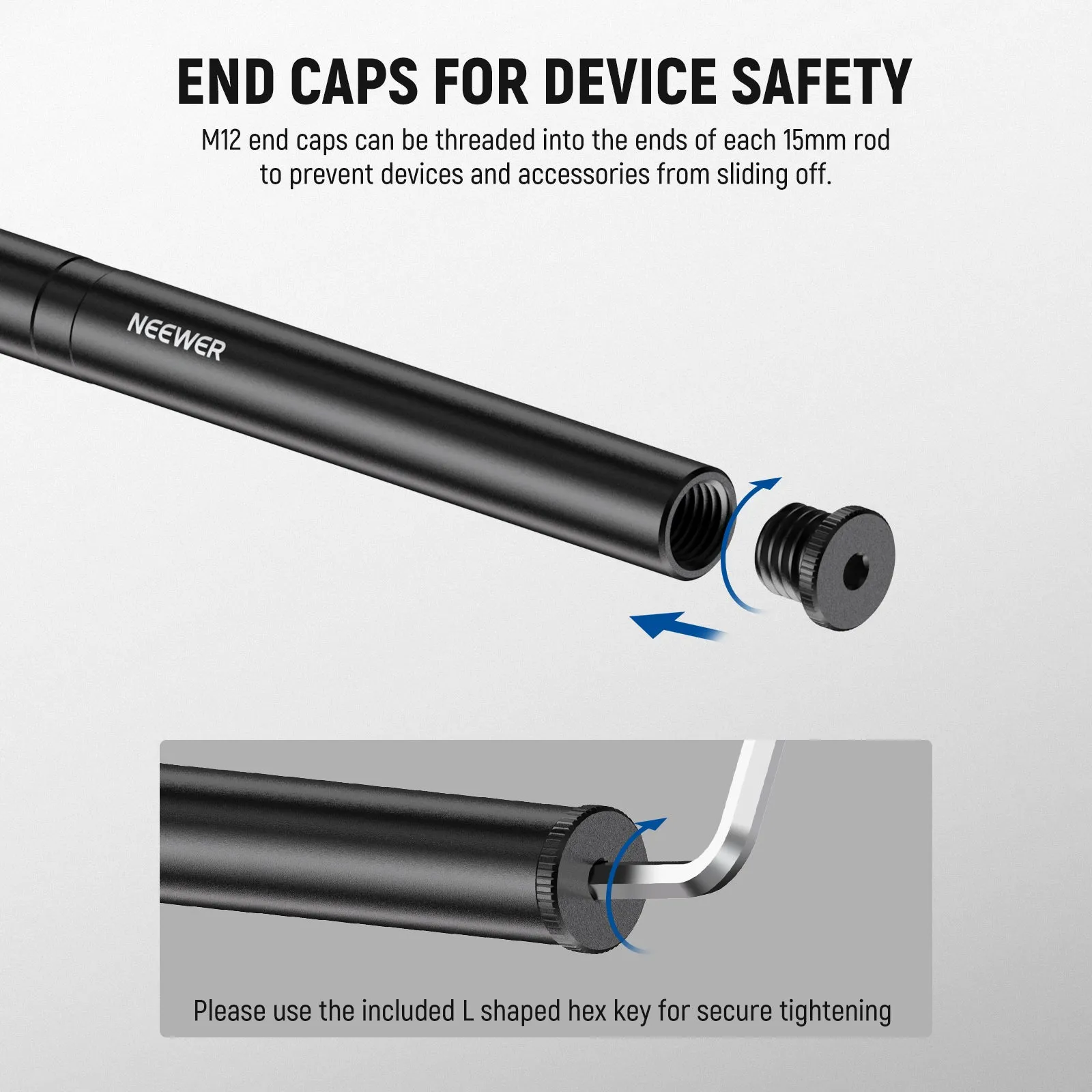 NEEWER SR009 3 Pairs 15mm Rods LWS System