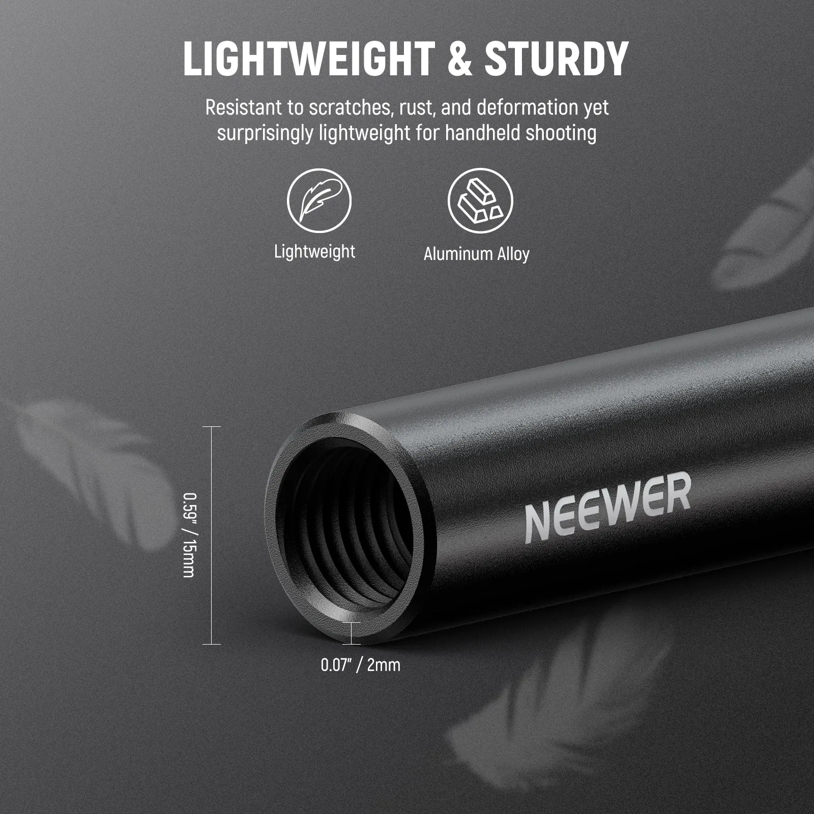 NEEWER SR009 3 Pairs 15mm Rods LWS System