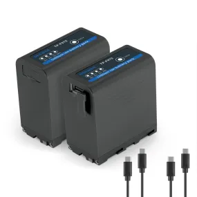 NEEWER TP-F970 2Pcs 7800mAh NP-F970 Replacement Batteries