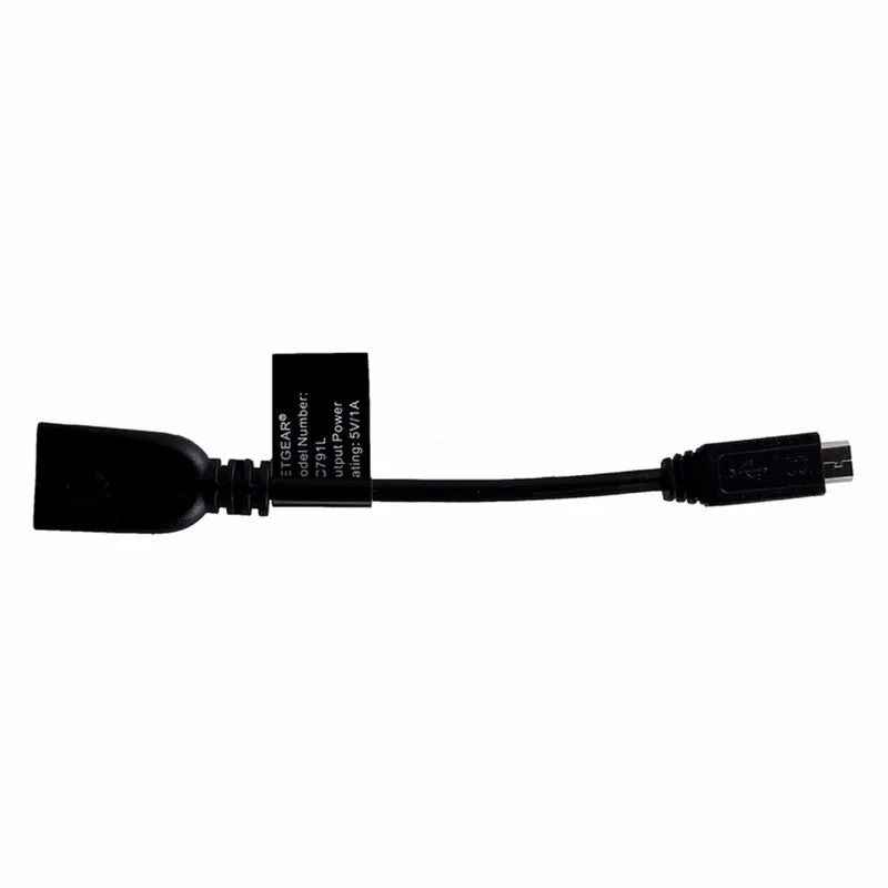Netgear 5-inch Charging/Sync Cable (UCC3MUSB) for Micro USB Devices - Black