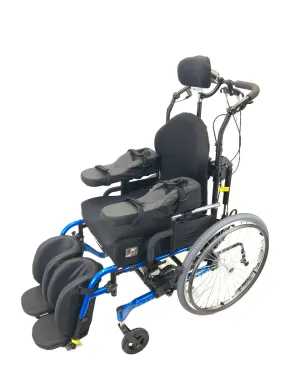 New Quickie Iris Tilt-In-Space Manual Wheelchair | 17"x 21" Seat | Reclining Backrest | Arm Troughs & Foot Box