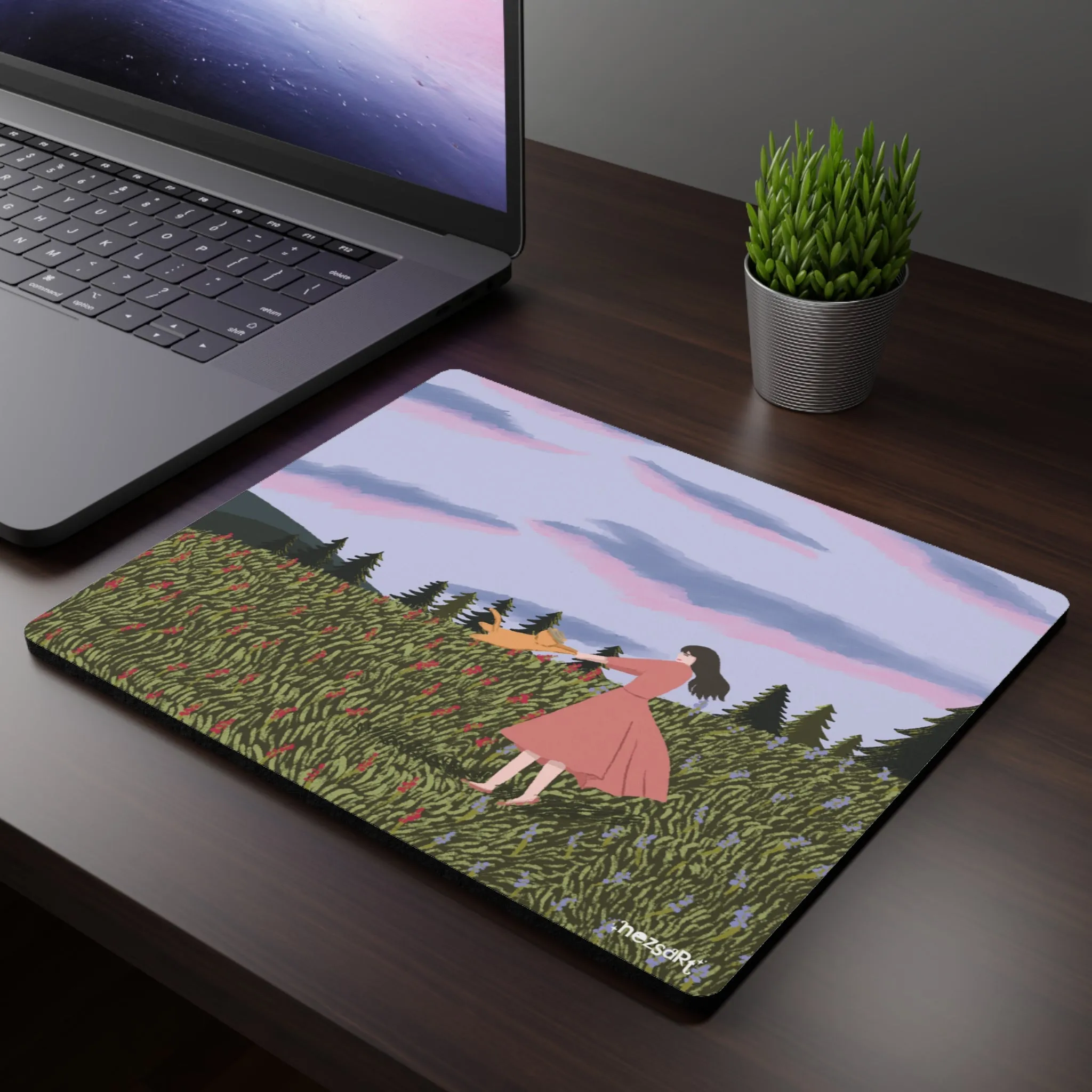 NEZS.ART Cozy Theme - 23.6cm x 19.8cm Rectangular Mousepad "i'm free"