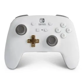 Nintendo Switch Wireless Controller (White) - PowerA - Enhanced Edition
