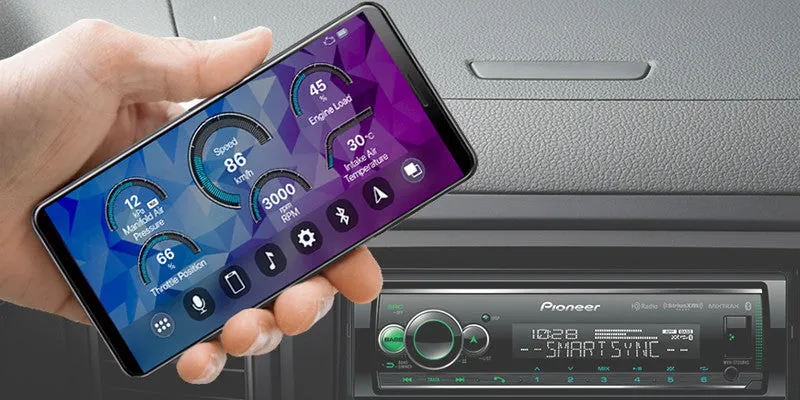 Pioneer MVH-S720BHS : DIN Size BT Mechless Stereo, HD-Radio SXM