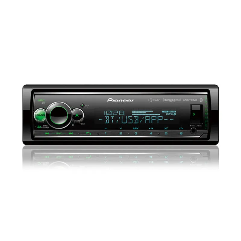 Pioneer MVH-S720BHS : DIN Size BT Mechless Stereo, HD-Radio SXM