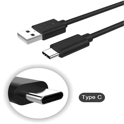 Redmi Mi Note 8 Pro Type C Charge And Sync Cable-1.2 M-Black