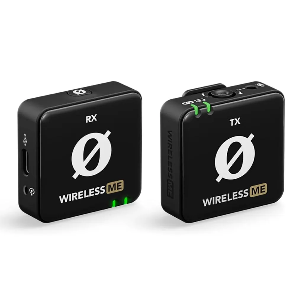 RODE WIRELESS ME 2 Person TX   TX   RX Omnidirectional Condenser Lavalier Microphone USB Type-C Dual Channel with 2.4Ghz Max 100m Range, GainAssist Technology, 7Hrs Battery Life for Interviews, Vlog and Reporting