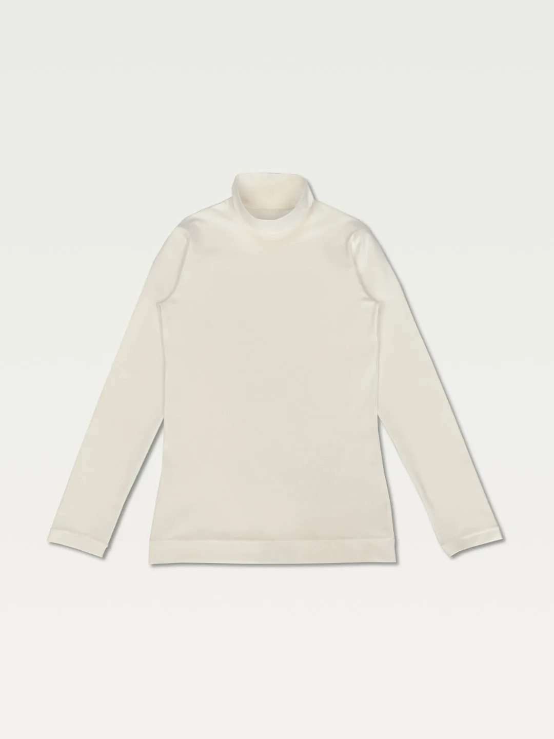 Technical Mock Neck Longline in Creamy