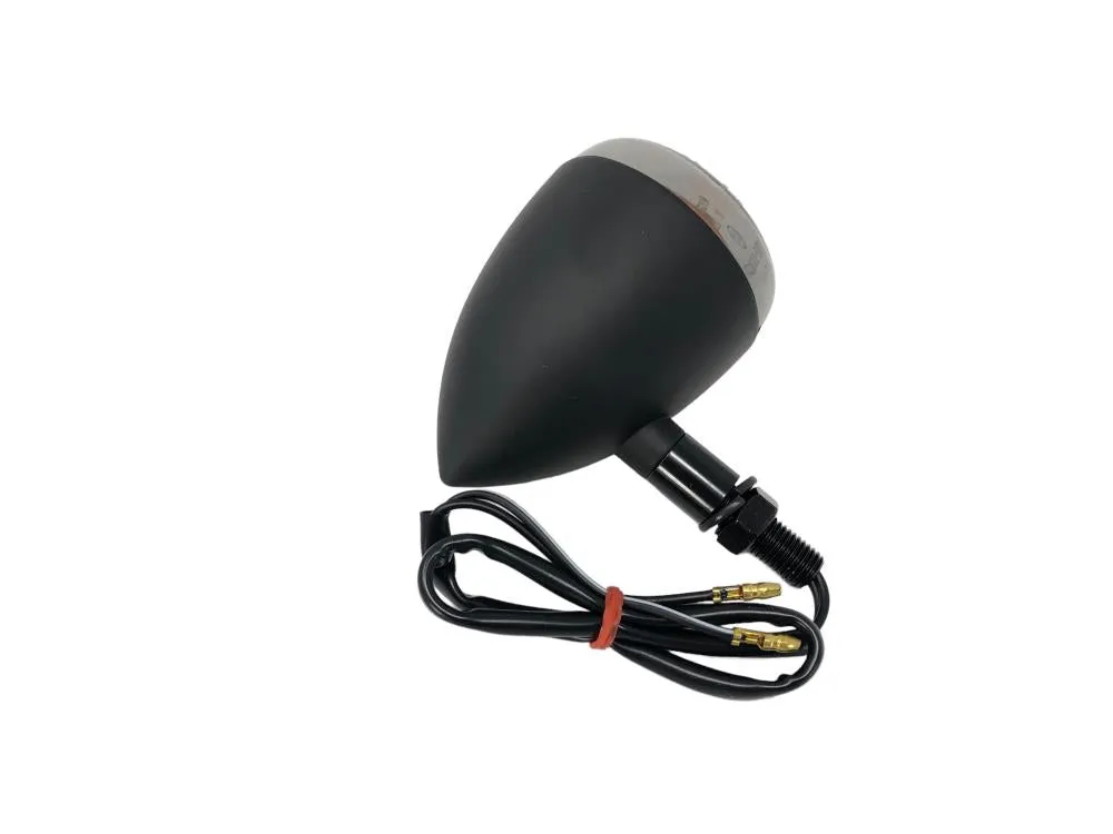 Turn Signal/Indicator (1) Harley Style, Long Stem - Black - Highway Hawk H68-7012B