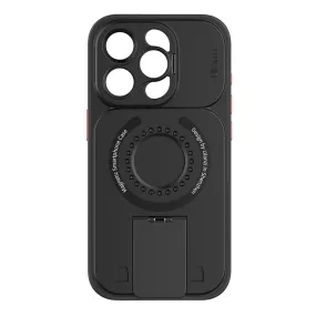 Ulanzi O-LOCK Case for iPhone 15 Pro / Pro Max - Magnetic Smartphone Case with Quick Release Locking Mount for O-LOCK Modules and Accessories, Built-In Phone Stand, TF/SIM Card and Ejector Pin Tray, and 52mm MagFilter Adapter (Optional)