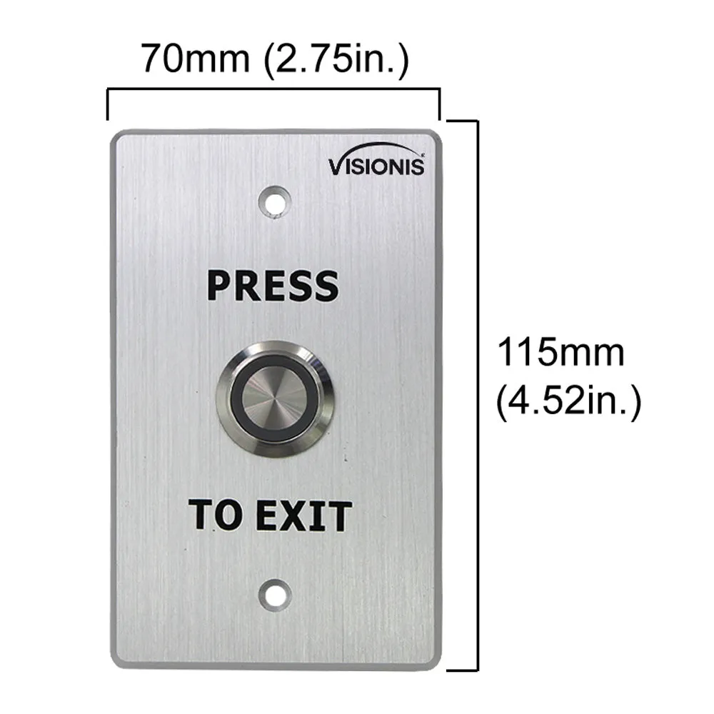 Visionis FPC-5337 One Door Access Control In Swinging Door 300lbs Maglock   Indoor Use Only Keypad/Reader Standalone With Mini Controller   Wiegand 26, No Software, EM Card, Wireless Receiver   PIR