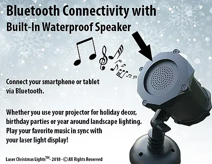 White  6 Colors: Dance Party Edition™ Bluetooth Laser Projector