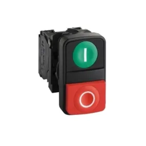 XB5AL845N | ازرار ضغط مزدوجة الزنبرك احمر / اخضر 24 فولت